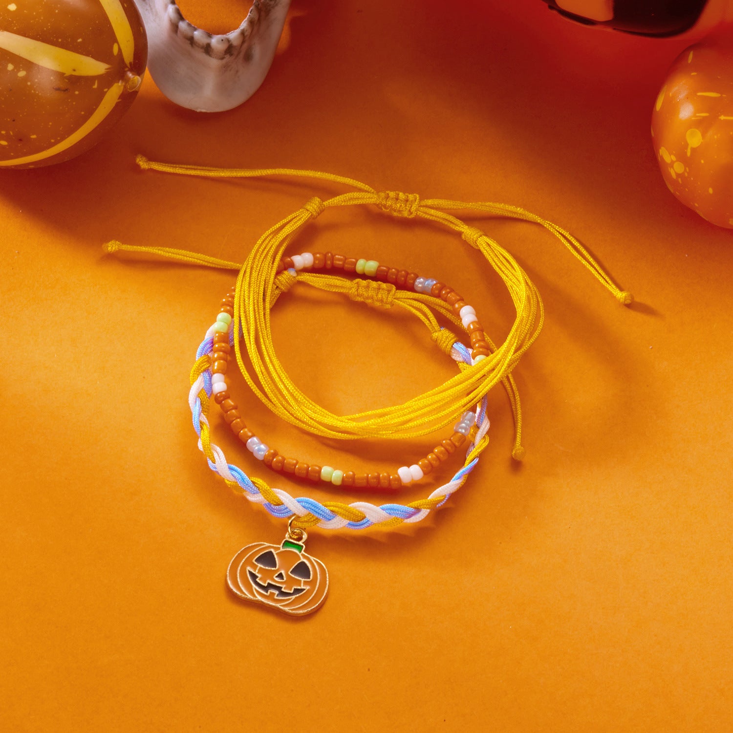 Großhandel Bohemian Bunte Reisperlen Halloween -Armband