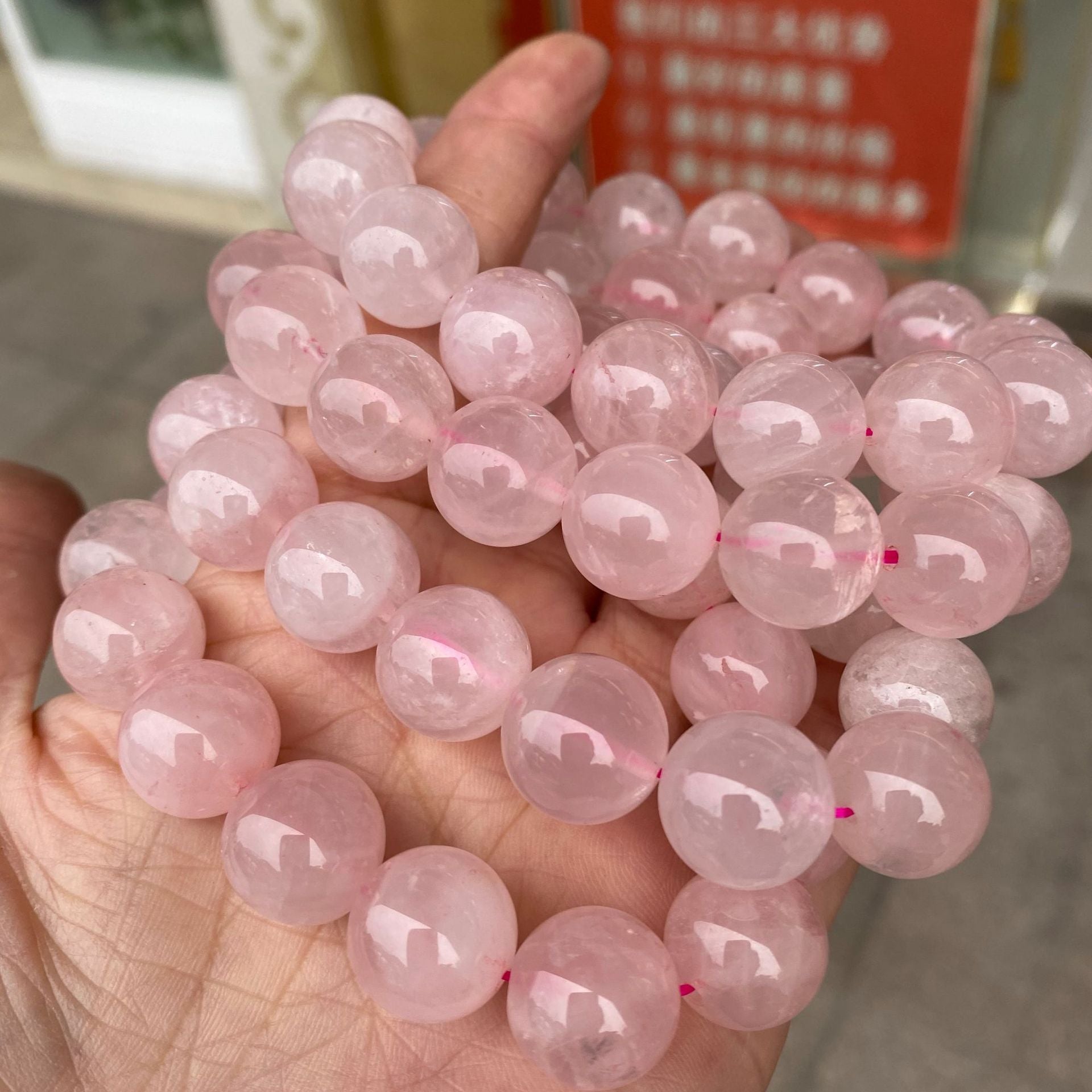 Wholesale  Handmade Beaded Pink Crystal Bracelet