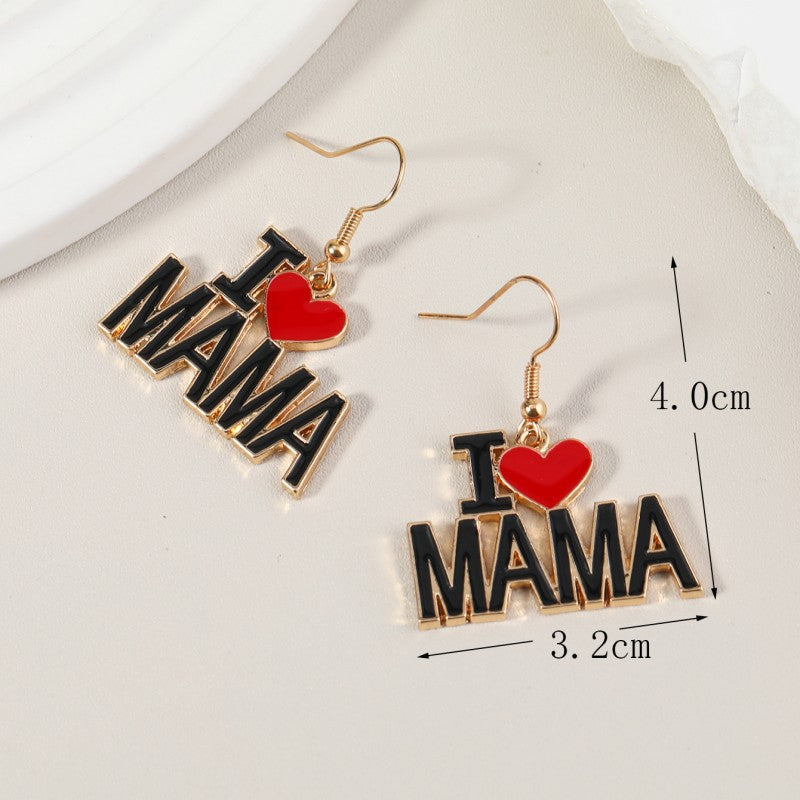 Wholesale MAMA Earrings Mother's Day Alloy Earrings ACC-ES-FSY002