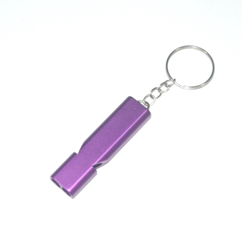 Wholesale Outdoor Double Tube Whistle Aluminum Alloy Metal Outdoor Equipment Tools Keychain ACC-KC-KaBiao004