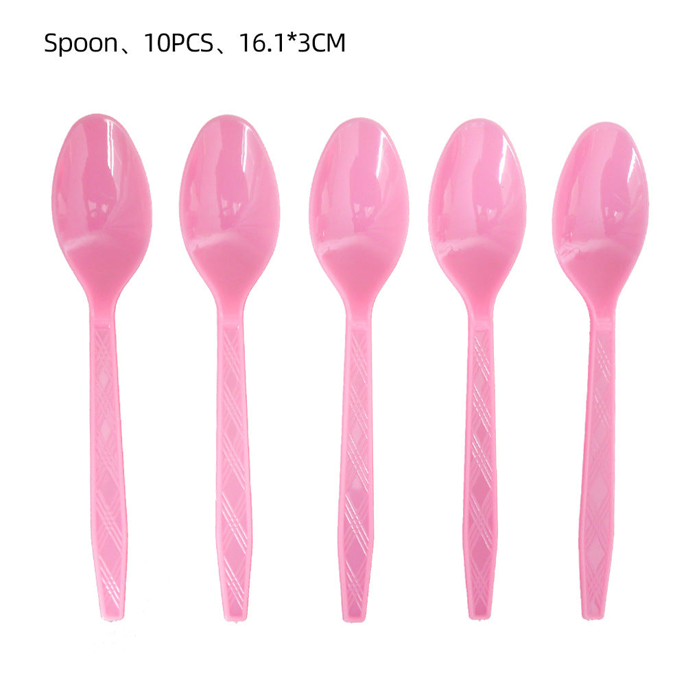 Wholesale Western pink cowboy cap theme party tableware supplies banner pull flag decoration supplies