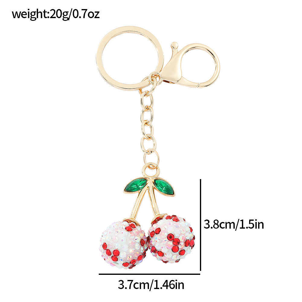 Wholesale alloy color cherry key pendant cute cartoon keychains