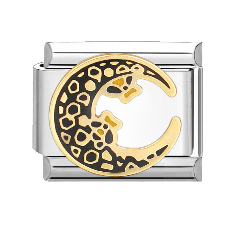 Wholesale Italian Beaded Bracelet 9mm DIY Splicing Removable Yellow Cartoon Series Stainless Steel Combinable Bracelet