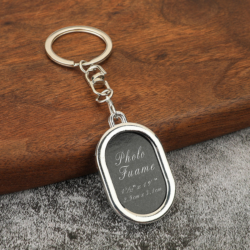 Wholesale Creative Square Heart Photo Frame Metal Keychains ACC-KC-YuJia011