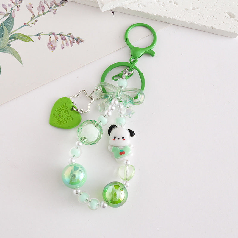 Wholesale Cartoon Fun Handmade Beaded Acrylic  Keychain   ACCVIP