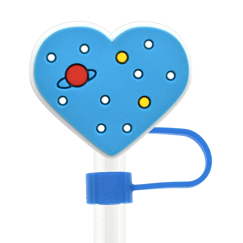 Wholesale Random 100pcs 10mm PVC Soft Straw Tube Cap ACC-SCR-RYY090