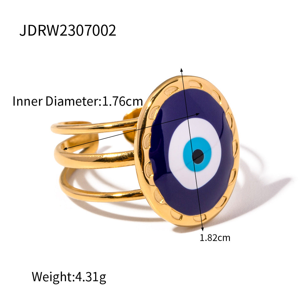Wholesale Blue Eye Pendant Ethnic Style Devil Eye Earrings Rings ACC-RS-WanXing006 ACC-RS-WanXing006