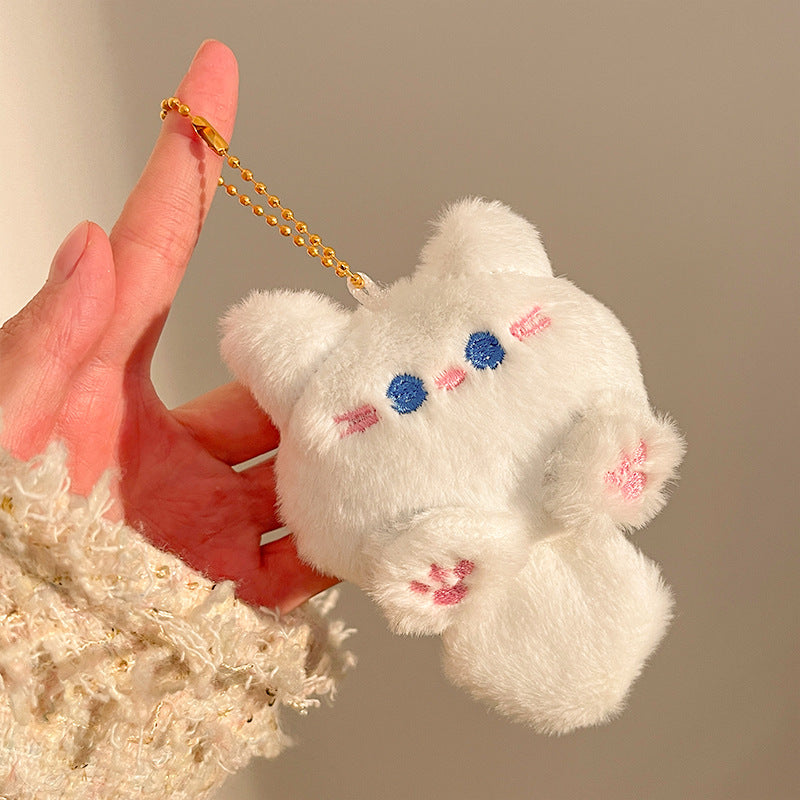 Wholesale Short Plush Cat Keychain DIY Handmade Bag Charm Women S Gift Decorative Boutique Resale