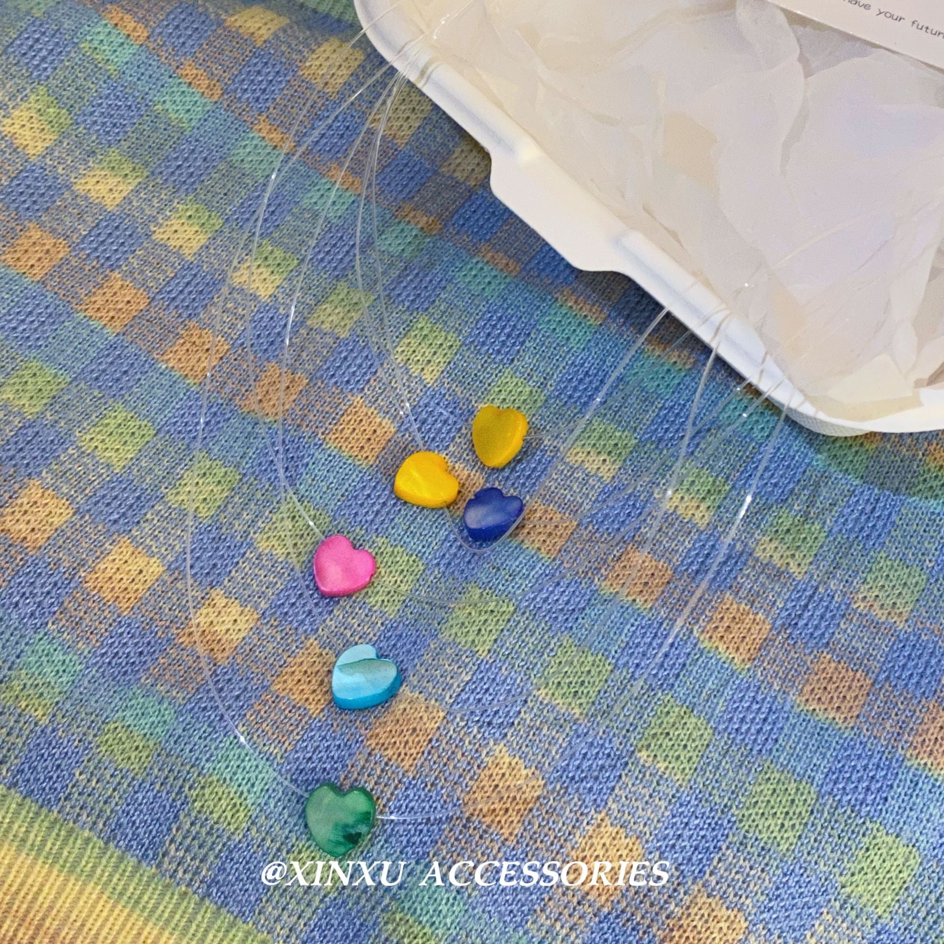 Wholesale  Color Shell Peach Heart Necklace