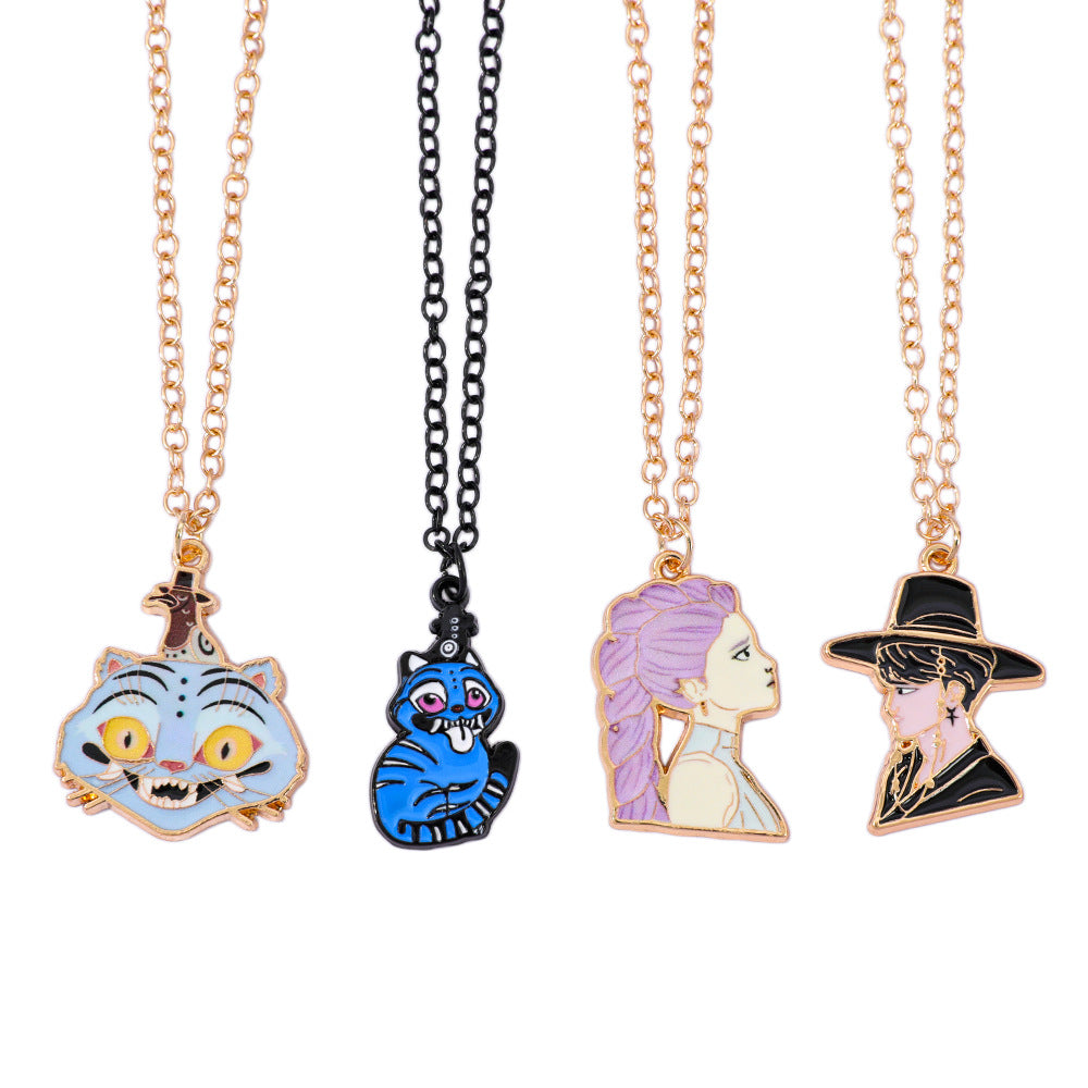 Wholesale KPop Demon Hunters Demon Hunters Necklace Cartoon Character Necklace