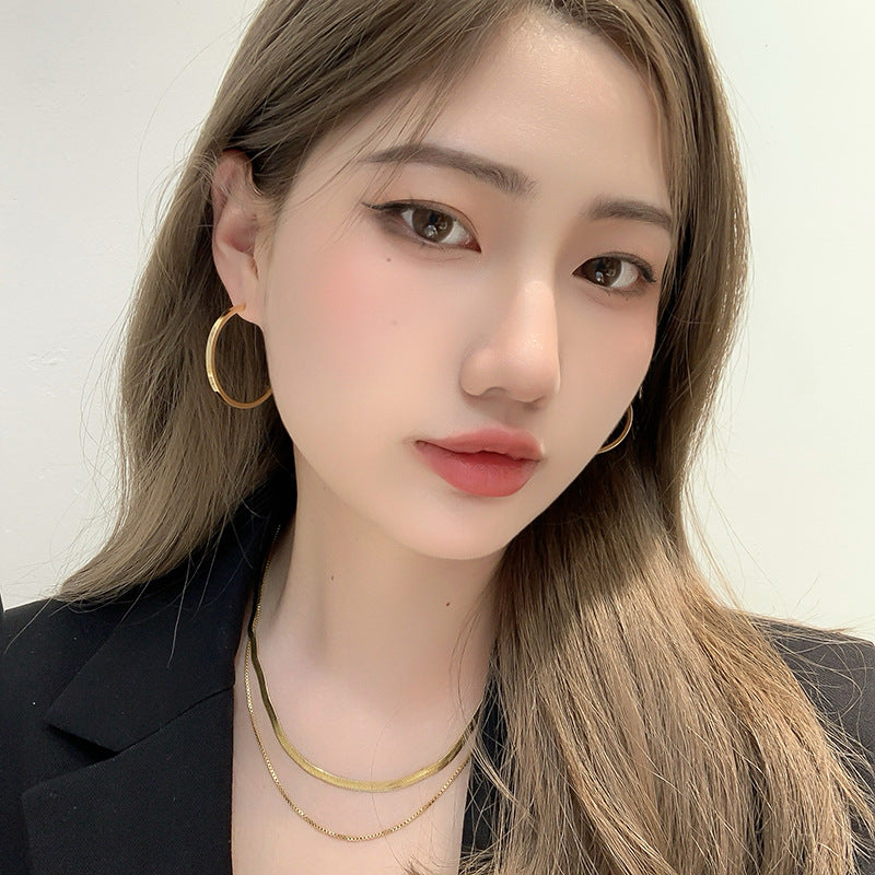 Wholesale Metal Smooth Earrings Hoop Earrings ACC-ES-MiYe002