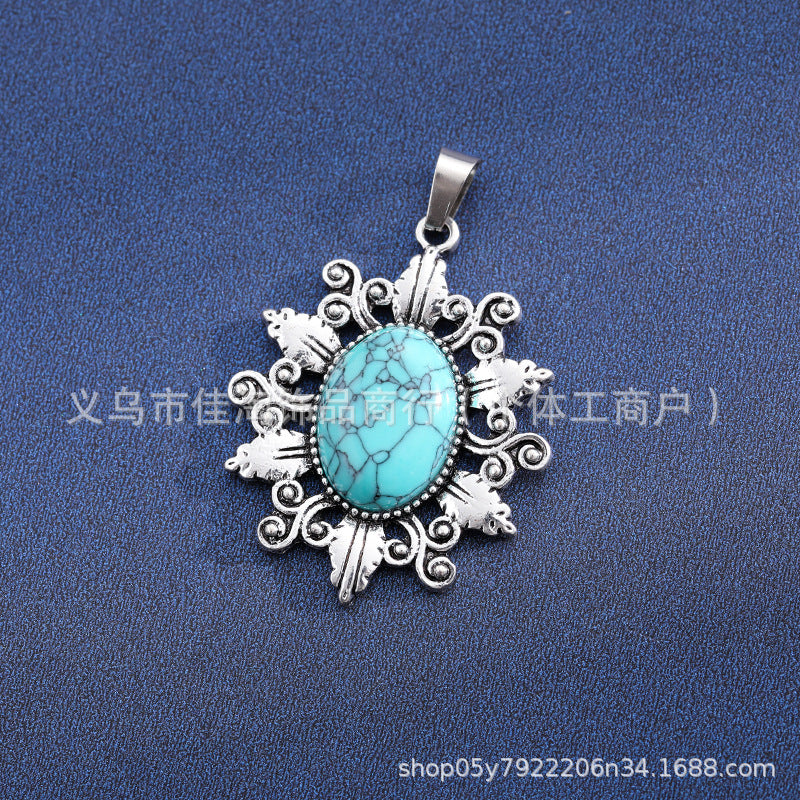 Wholesale  natural stone amethyst pink crystal pendant