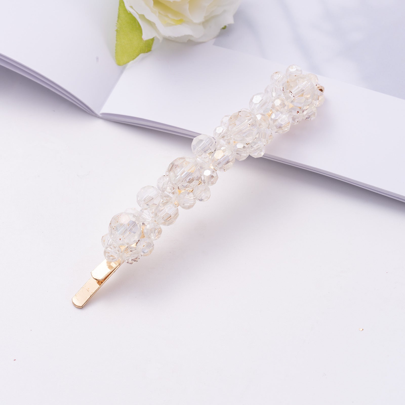 Wholesale Crystal Three Flower Hair Clip Korean Minimalist Women S Fashion Accessory