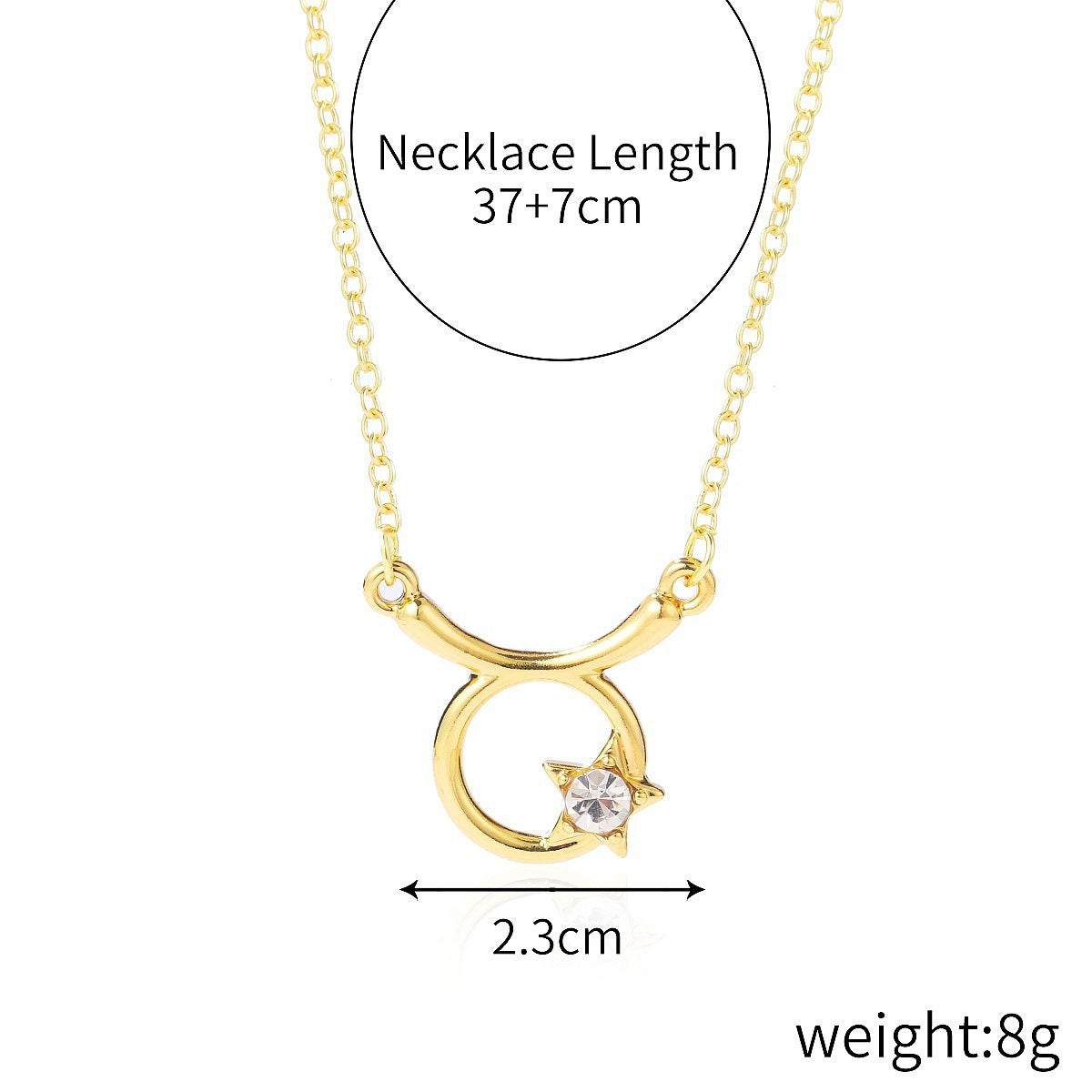 Wholesale 12 constellation necklace  12 constellation alloy diamond rhinestone clavicle chain