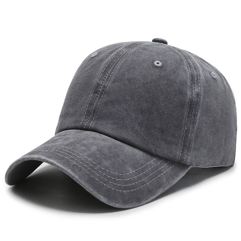 Wholesale Retro Washed Baseball Cap Women S Solid Color Adjustable Distressed Cap Fashion Accessory