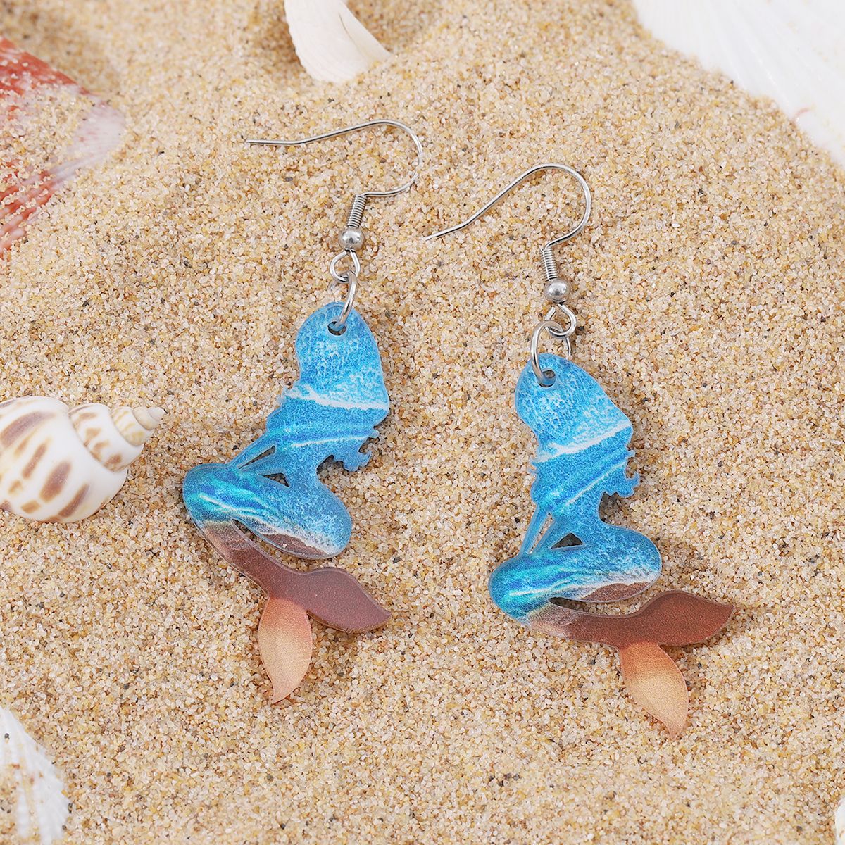 Wholesale Bohemian Ocean Wind Summer Sea Turtle Shell Acrylic Earrings ACC-ES-ChuLian020