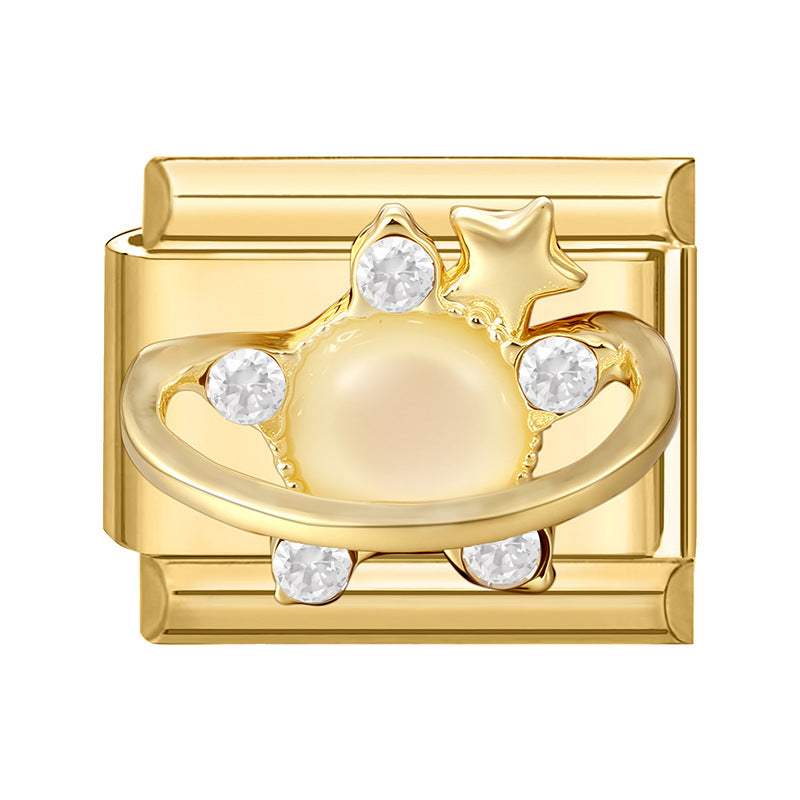 Wholesale 9mm Italian Charm Starter Bracelets DIY square Single Section Creative Stainless Steel Composable Bracelet