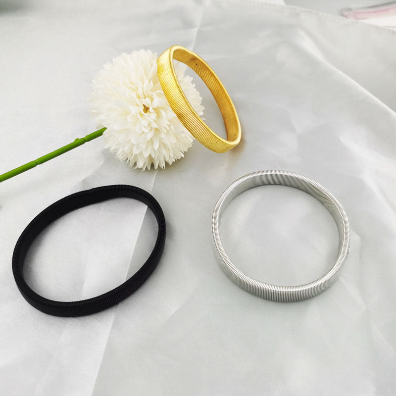 Wholesale  personality temperament elastic arm ring metal leaf bracelet open arm ring