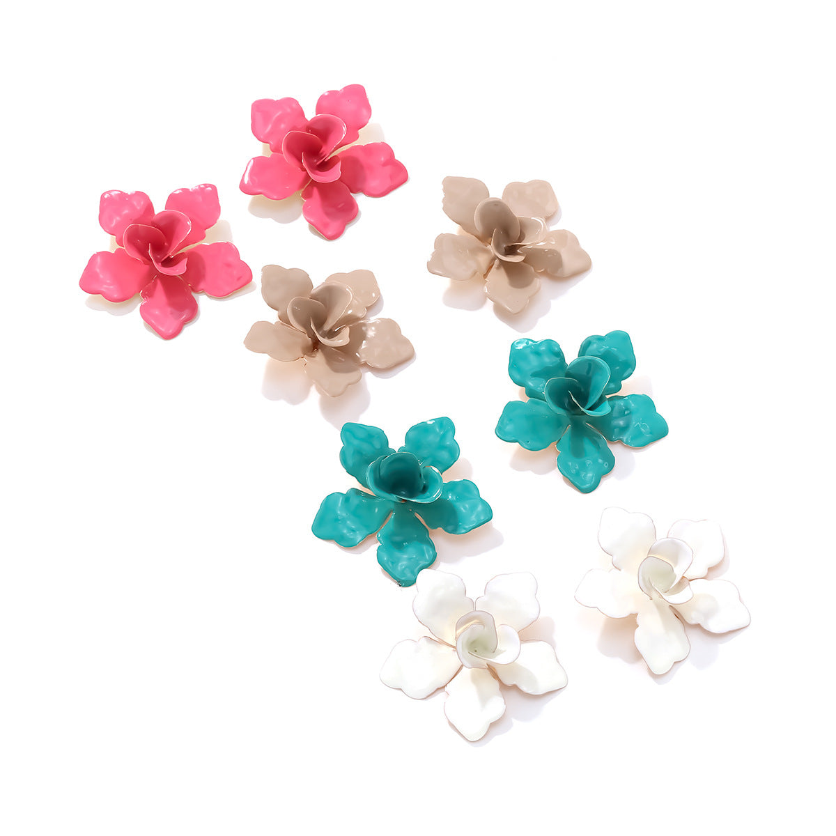 Wholesale Metal Big Flower Earring