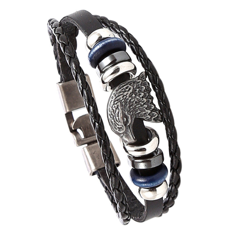 Wholesale Vintage Leather Bracelet Buckle Bracelet ACC-BT-Saih009
