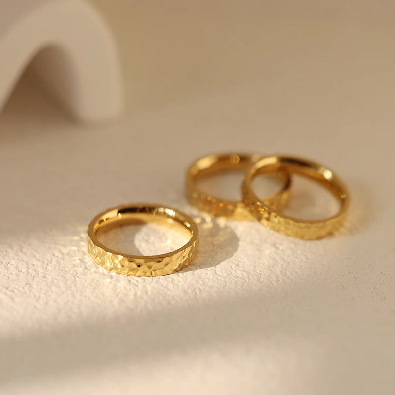 Wholesale Steel-titanium water ripple ring