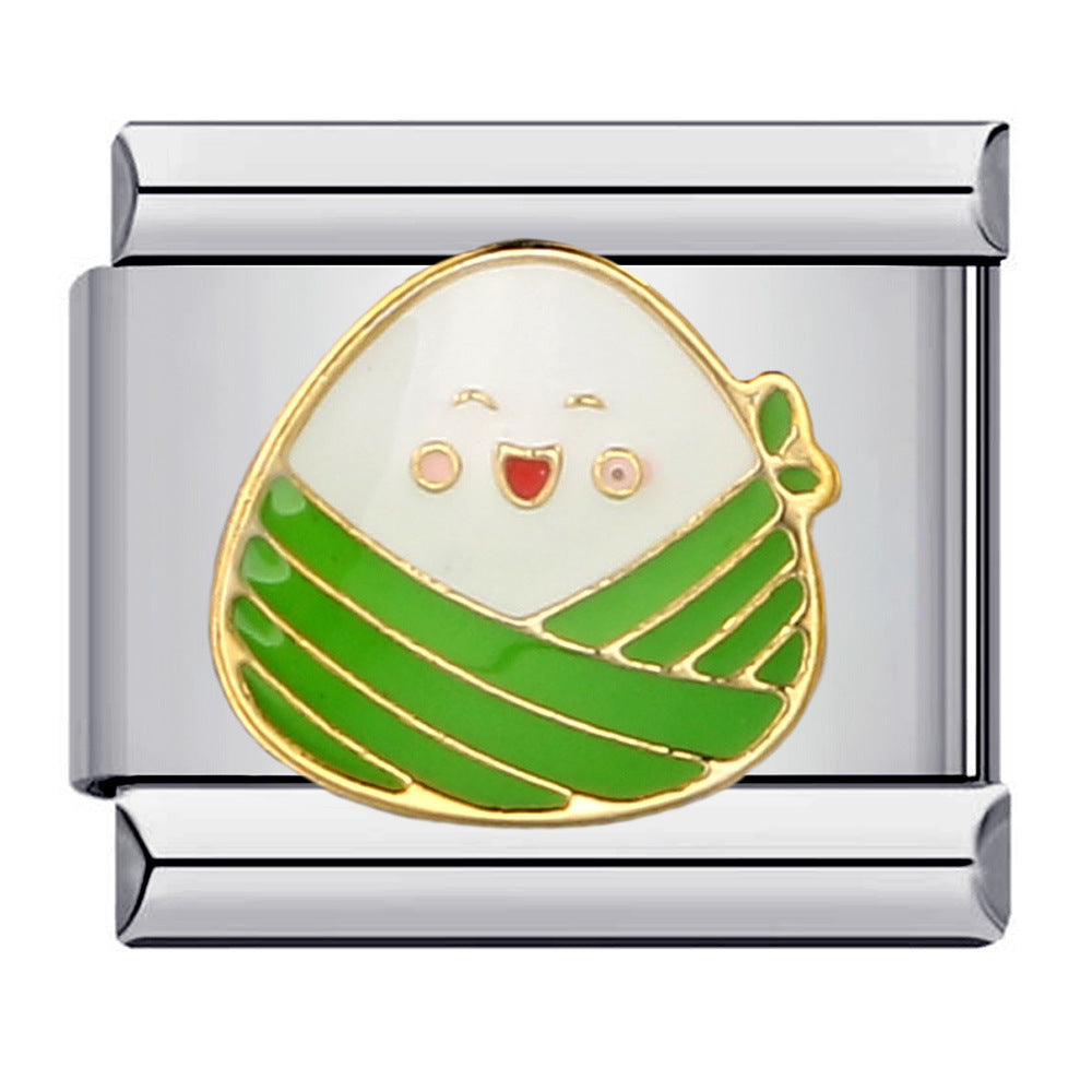 Wholesale Italian Charm Bracelet 9mm DIY Welded Oil-Drip Cartoon  Creative Stainless Steel Composable Bracelet