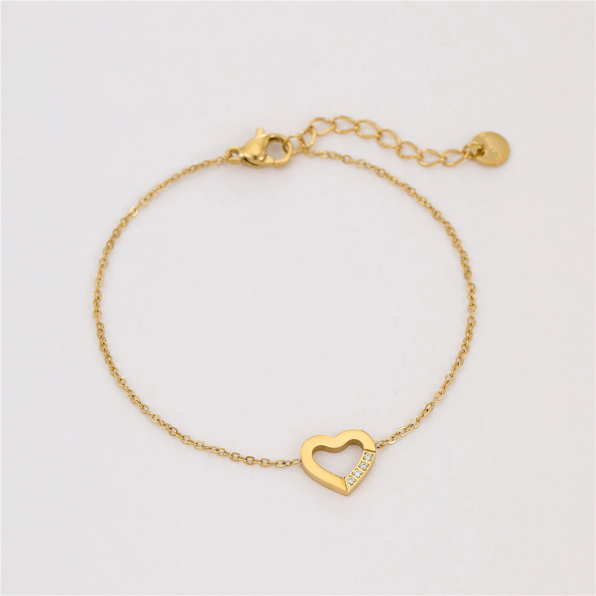 Wholesale Heart Hollow Stainless Steel Bracelet