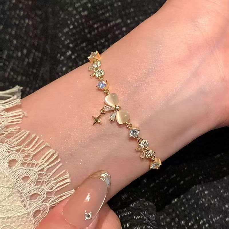 Wholesale Chic Women S Gold Bow Meteor Bracelet Fashion Jewelry Accessory For Everyday Wear