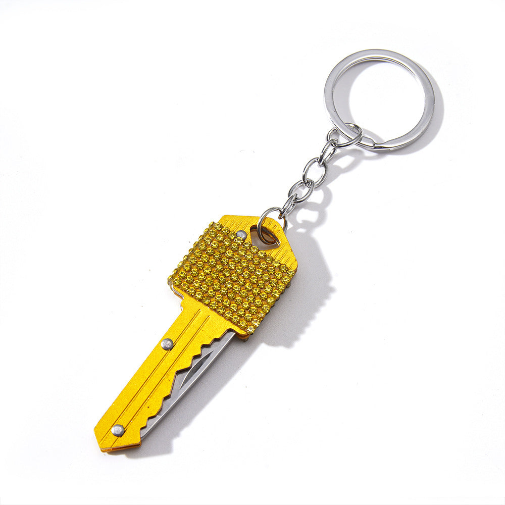 Wholesale Mini Rhinestone Multifunctional Folding Metal Keychain ACC-KC-ZhiYa009