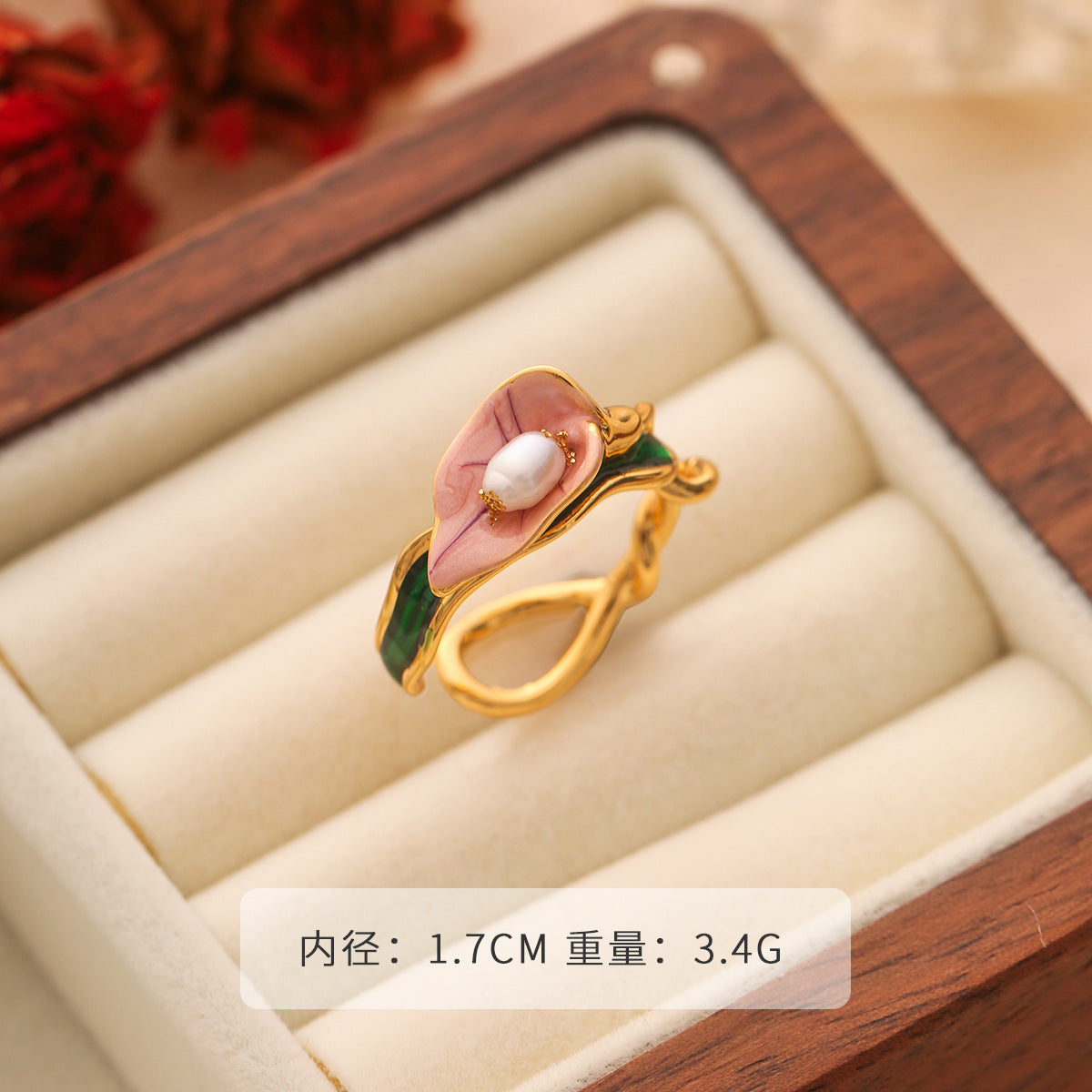 Wholesale  Natural Pearl Ring  Adjustable Ring