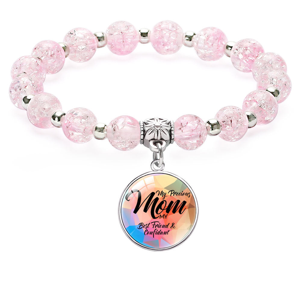 Wholesale  Mother's Day Bracelet Letter English Design Beaded Pendant Bracelet