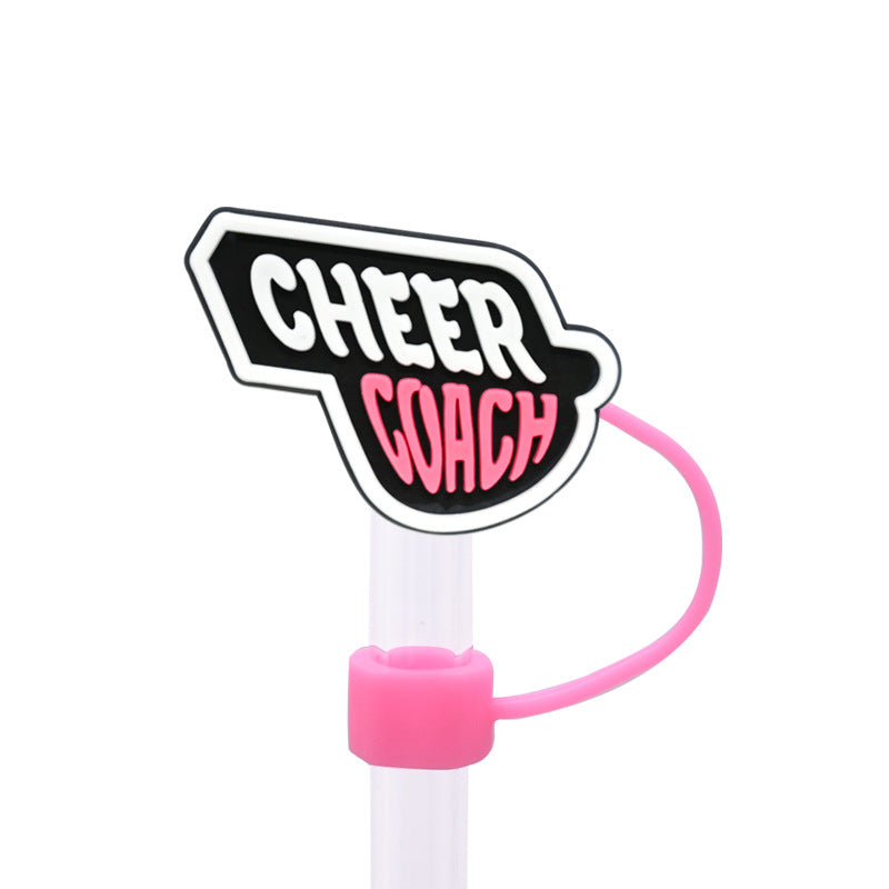 Wholesale Random 100pcs Cheerleading Series 8/10mm PVC Soft Straw Tube Cap