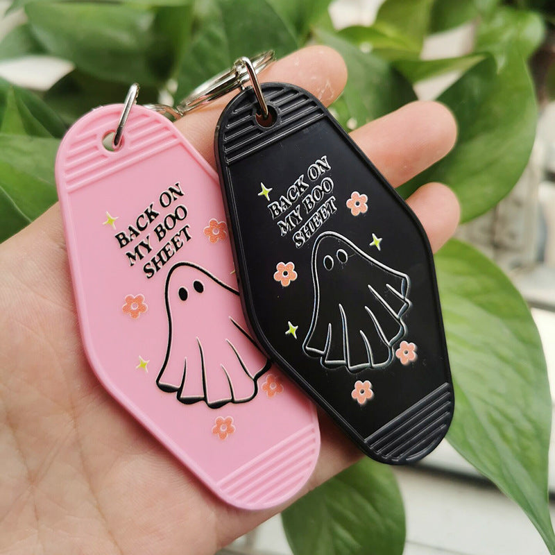 Wholesale Retro Hotel UV Printing Halloween Keychains ACC-KC-MeiXin003