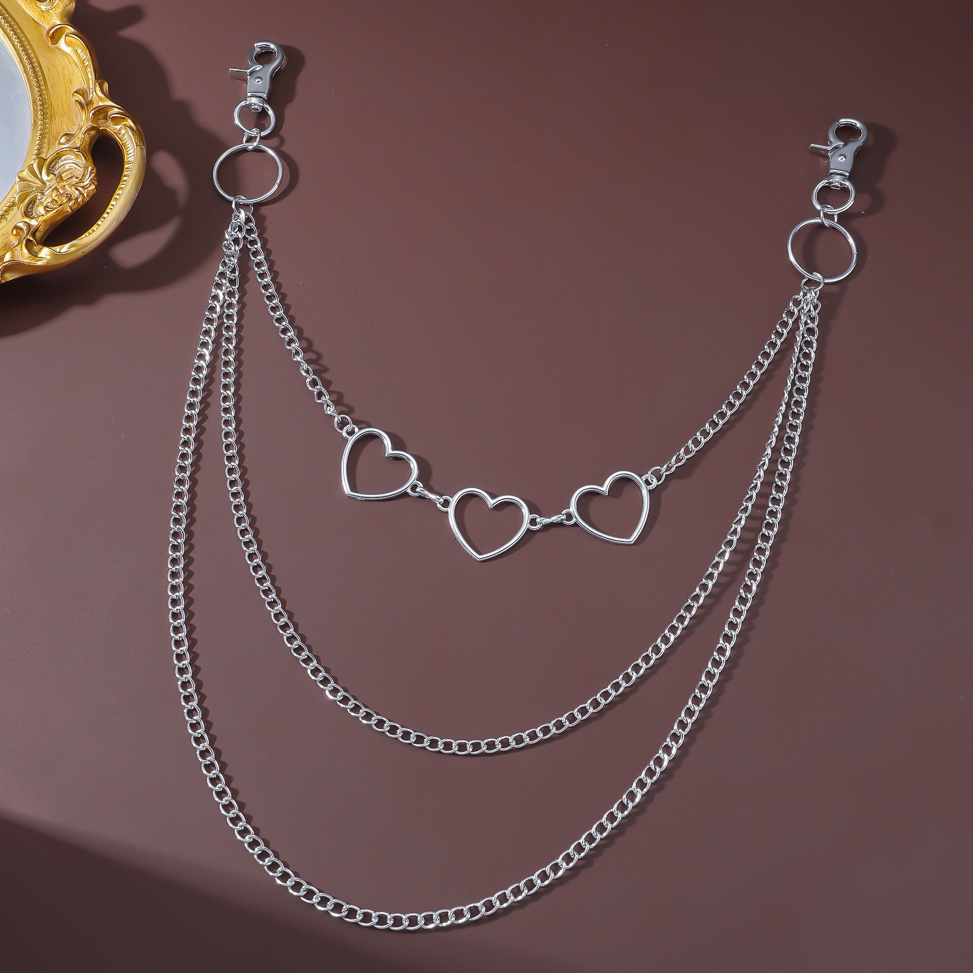 Wholesale Metal Thin Waist Chain Peach Heart Pants body jewelry