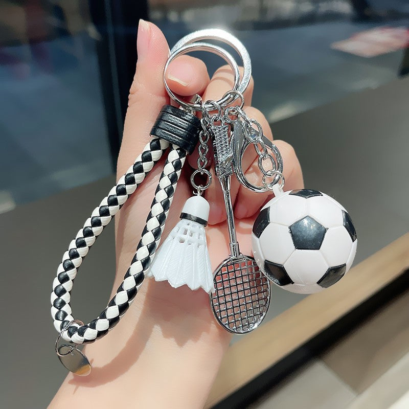 Wholesale Miniature badminton creative keychain