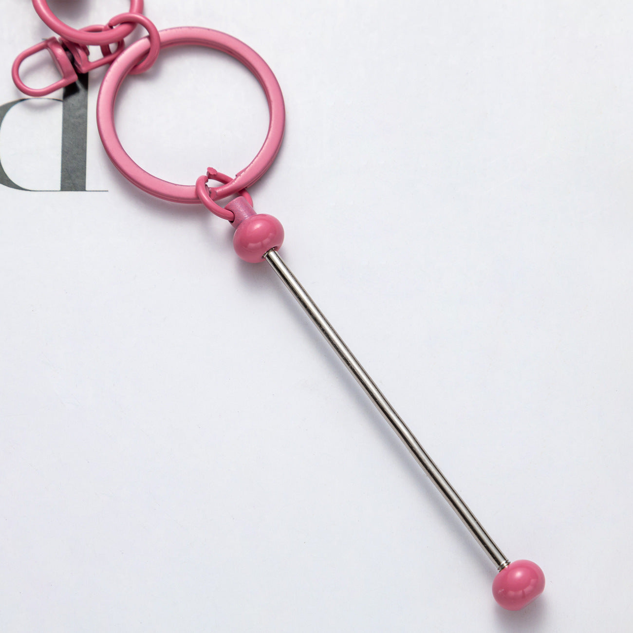 Wholesale Beadable Keychains Gradient Color DIY Beaded Keychains ACC-KC-HuaH009