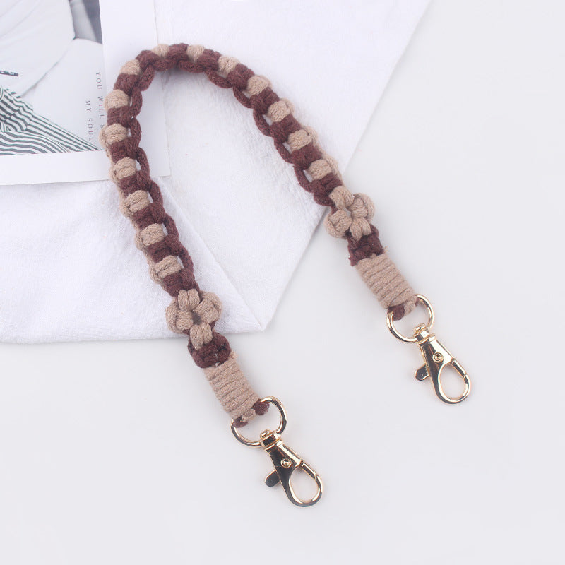 Wholesale  creative handmade woven small flower pattern cup set of cup rope cup accessories