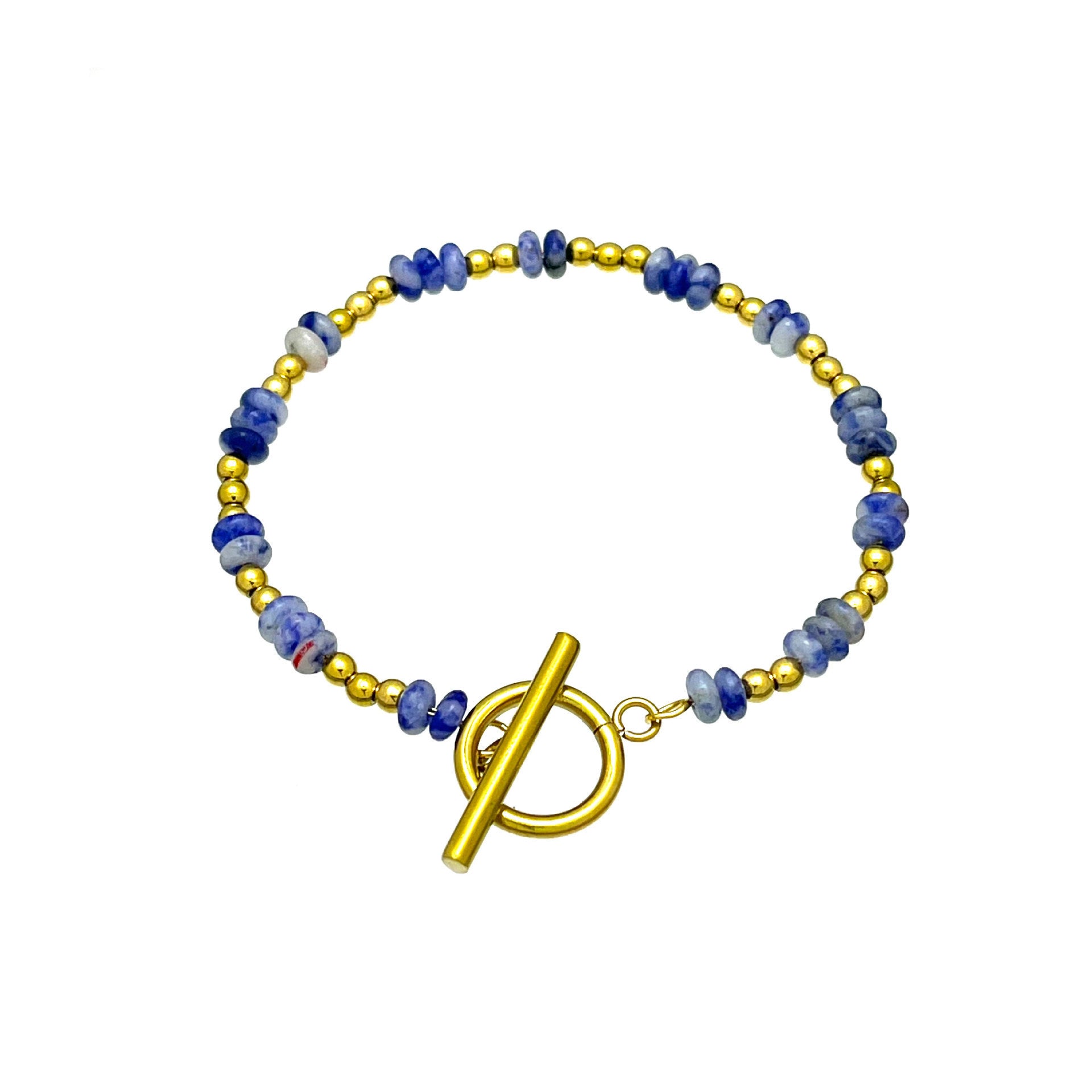 Wholesale Stainless Steel Natural Stone Handmade Beaded Bracelet Bohemian Style Fashion Accessory
