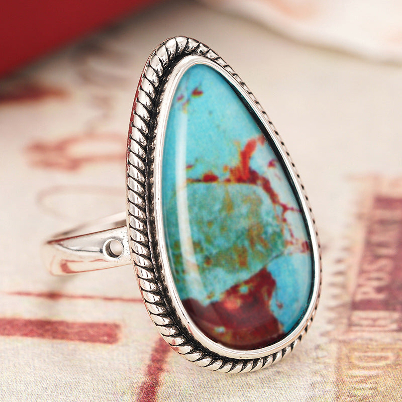 WholesaleColorful Texture New Hot-Selling Rings for Women,  Retro Exaggerated Simple Personalized Women' s Rings