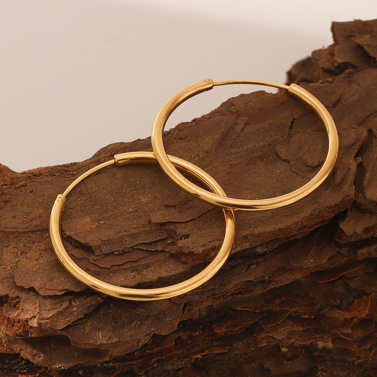 Wholesale Large Hoop Earrings  Stainless Steel 18K Gold  Earrings