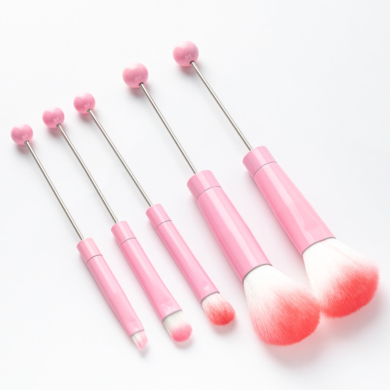 Wholesale Beadable 5-piece DIY Beaded Makeup Brush Set Beauty Tools