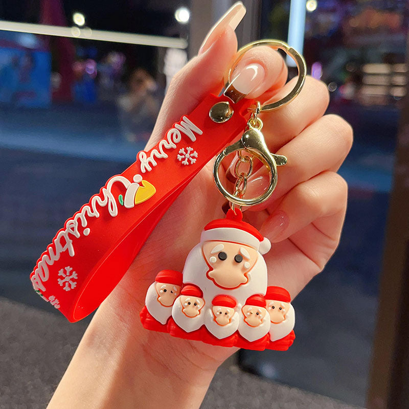 Wholesale Christmas Exquisite Santa Claus Key Keychain  ACC-KC-YingLing002