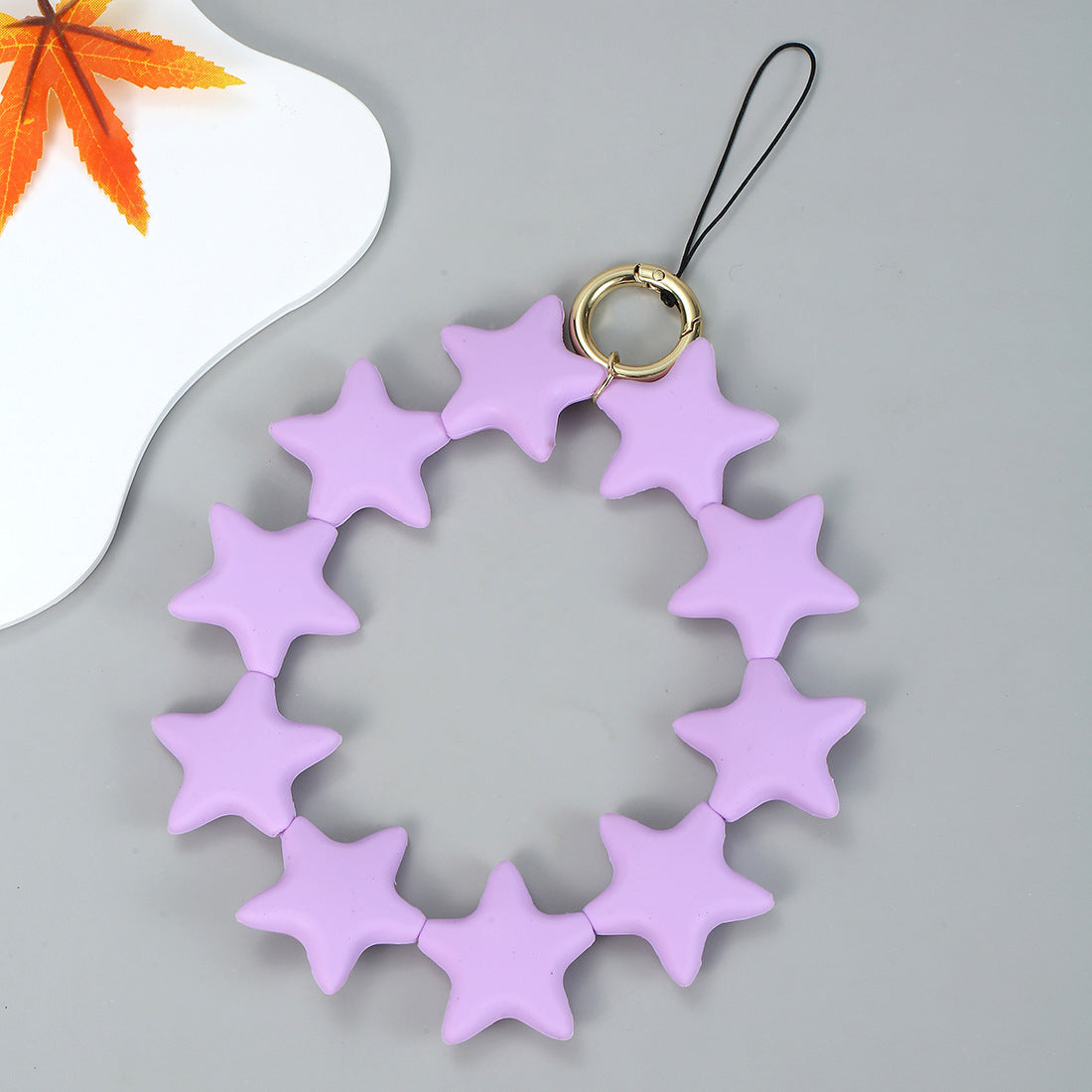 Wholesale Colorful Silicone Star Cute Wristlet Keychain