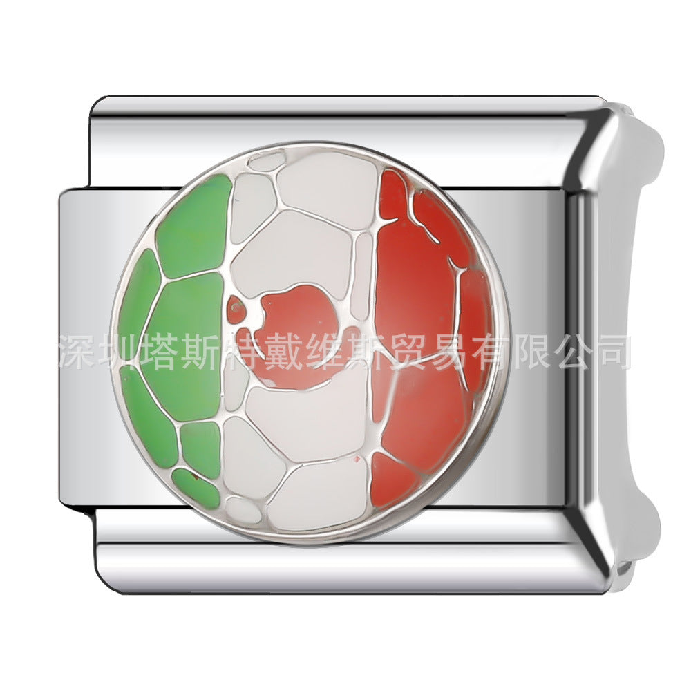 Wholesale 9mm Italian Charm Starter Bracelets DIY square Single Section Creative Stainless Steel Composable Bracelet