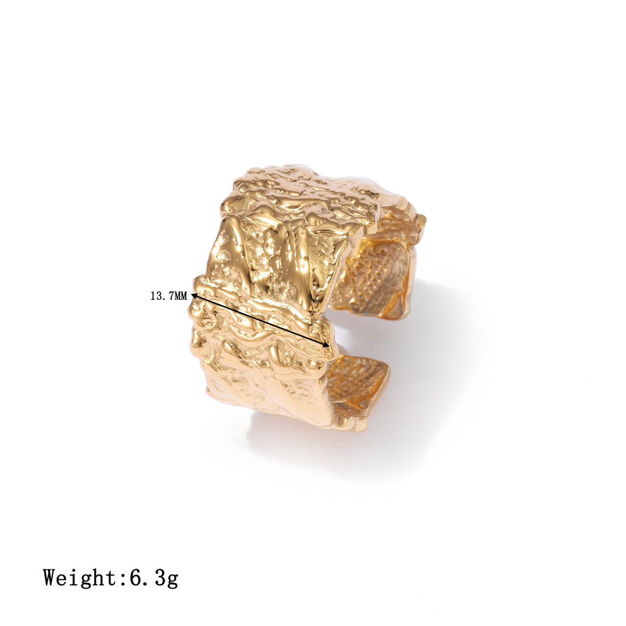 Wholesale Geometric Titanium Steel Statement Ring