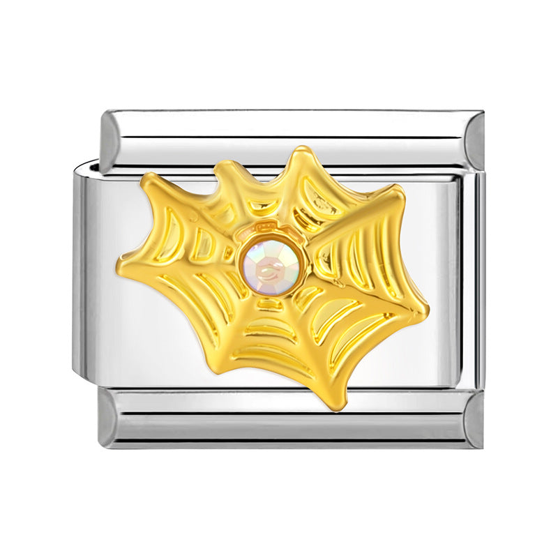 Wholesale Italian Charm Bracelet 9mm DIY Splicing Creative Pattern Stainless Steel Composable Bracelet