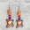 Boucles d'oreilles acryliques en gros couleur guitare pipa instrument boucles d'oreilles