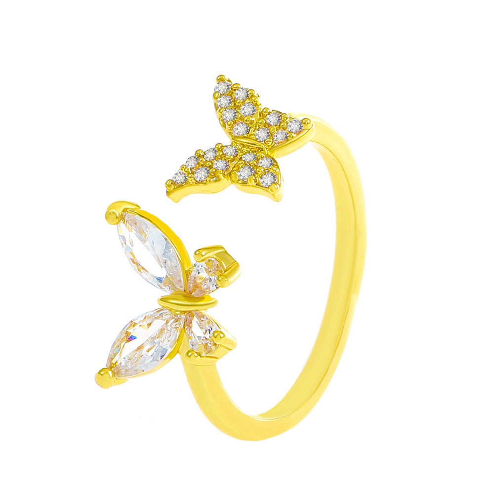 Wholesale Heart Shaped Rhinestone Adjustable Open Ring Chic Women S Fashion Jewelry Accessory For Party Gift