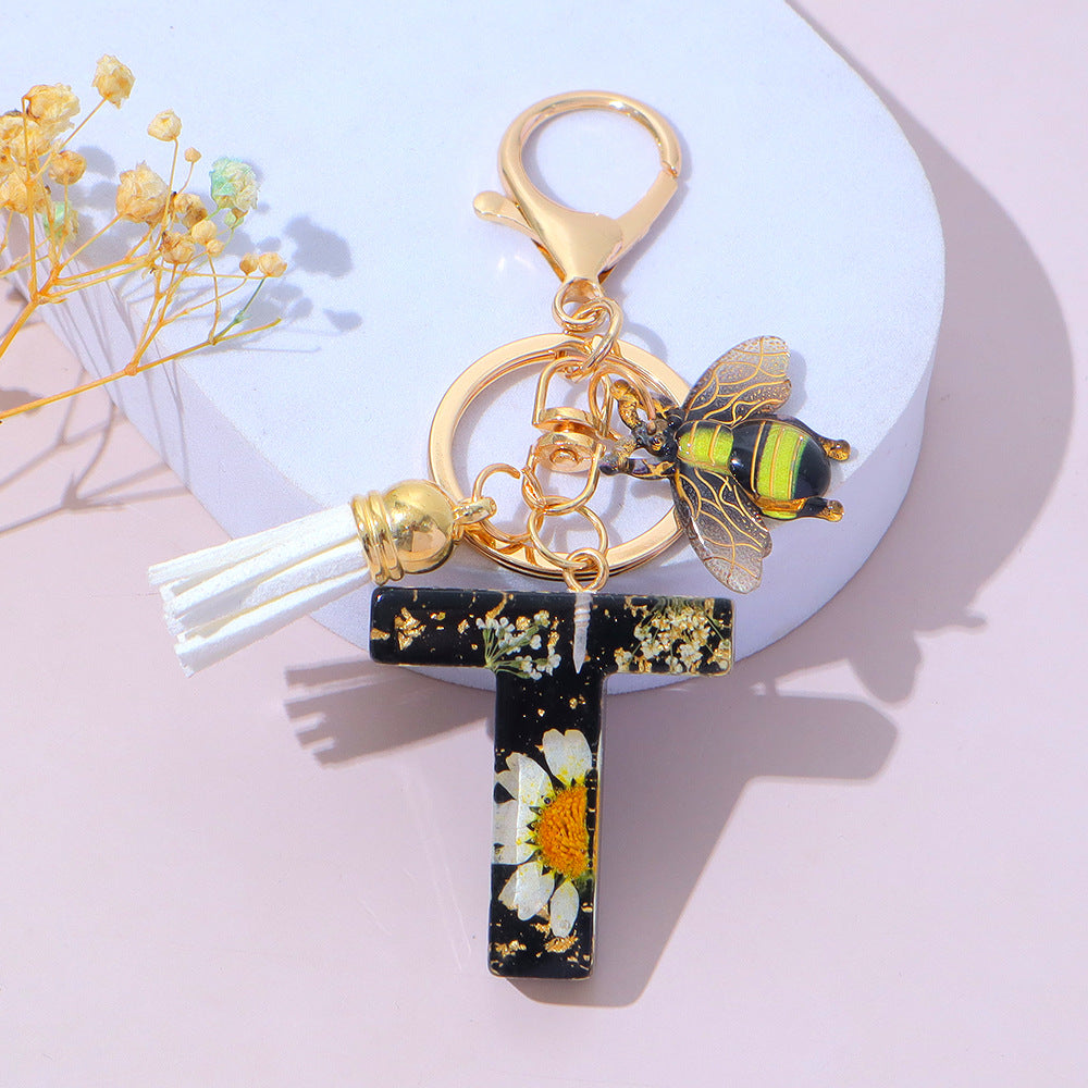 Wholesale Resin Bee Letter Bag Charm Decorative Accent Gift for