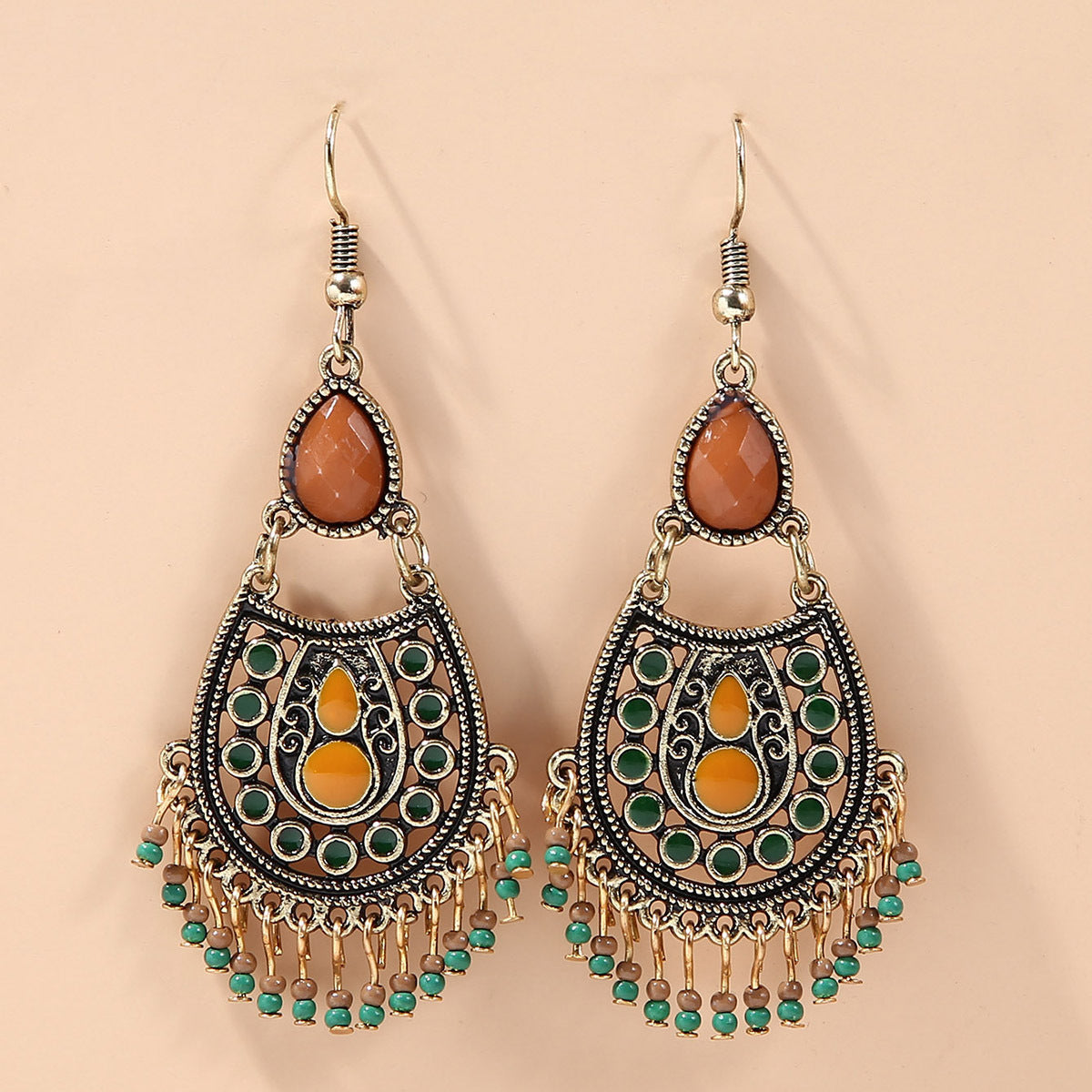 Wholesale Bohemian Tassel Turquoise Women's Earrings